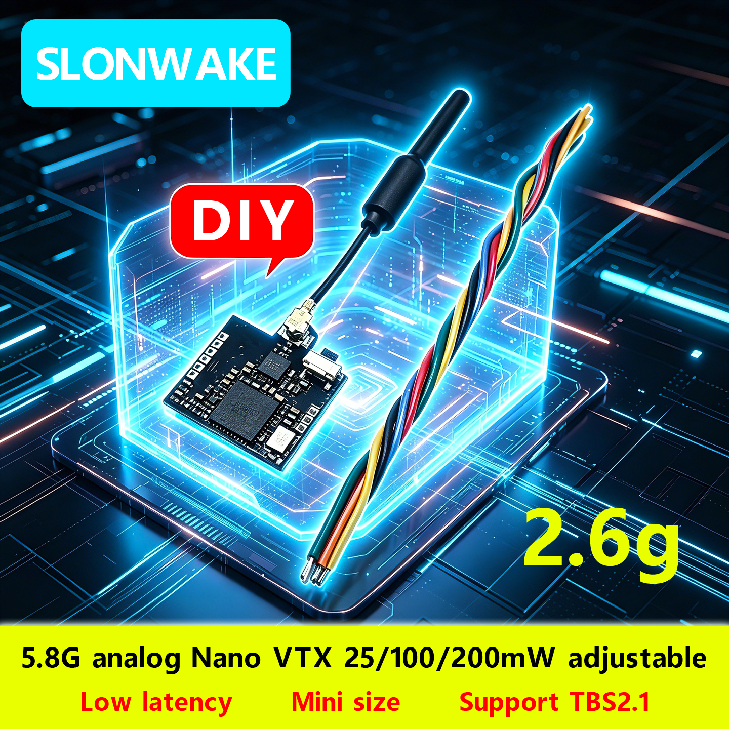 - Remote Control (Rc) Drone - SLONWAKE Nano 5.8G 48CH 200mW Micro