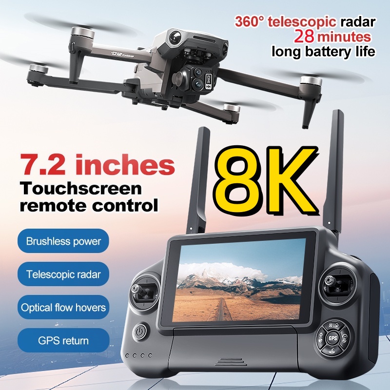 8K 3 Axis Gimbal Brushless 7.2 - Drone Rc Explorer ulasan dan harga