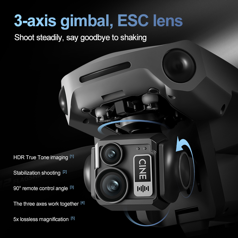 8K 3 Axis Gimbal Brushless 7.2 - Drone Rc Explorer ulasan dan harga