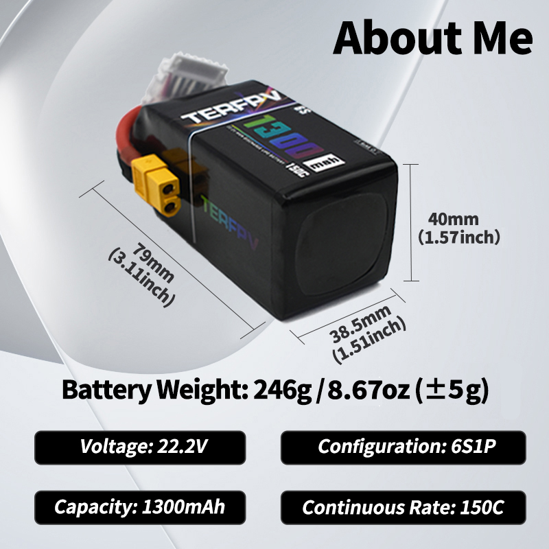 TERFPV Lipo Battery 6S 22.2V 1 - Drone Rcs ulasan dan harga
