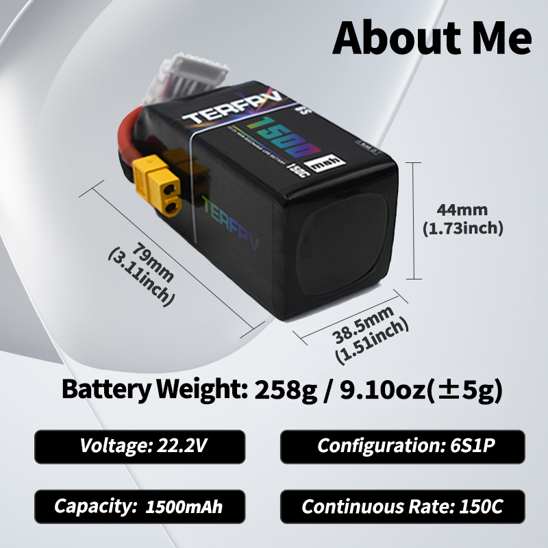 TERFPV Lipo Battery 6S 22.2V 1 - Drone Rcs ulasan dan harga