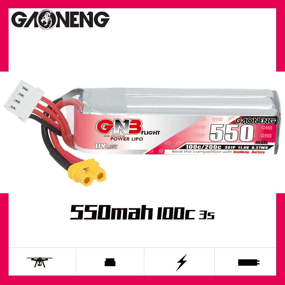 GNB HV 11.4V 550mAh 100C/200C  - Drone Rcs ulasan dan harga