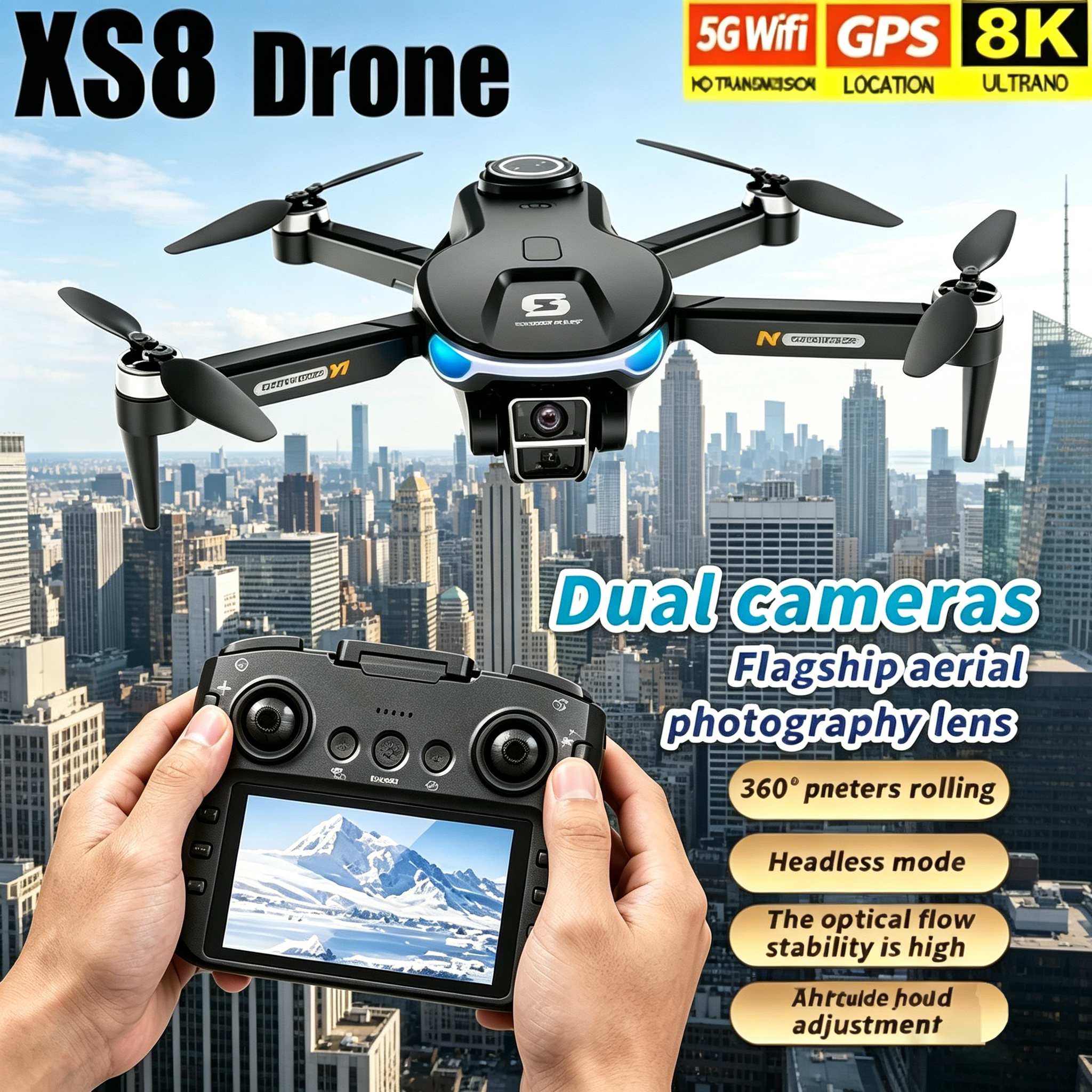 HD 8K Professional GPS Drone w - Drone Rc Explorer ulasan dan harga