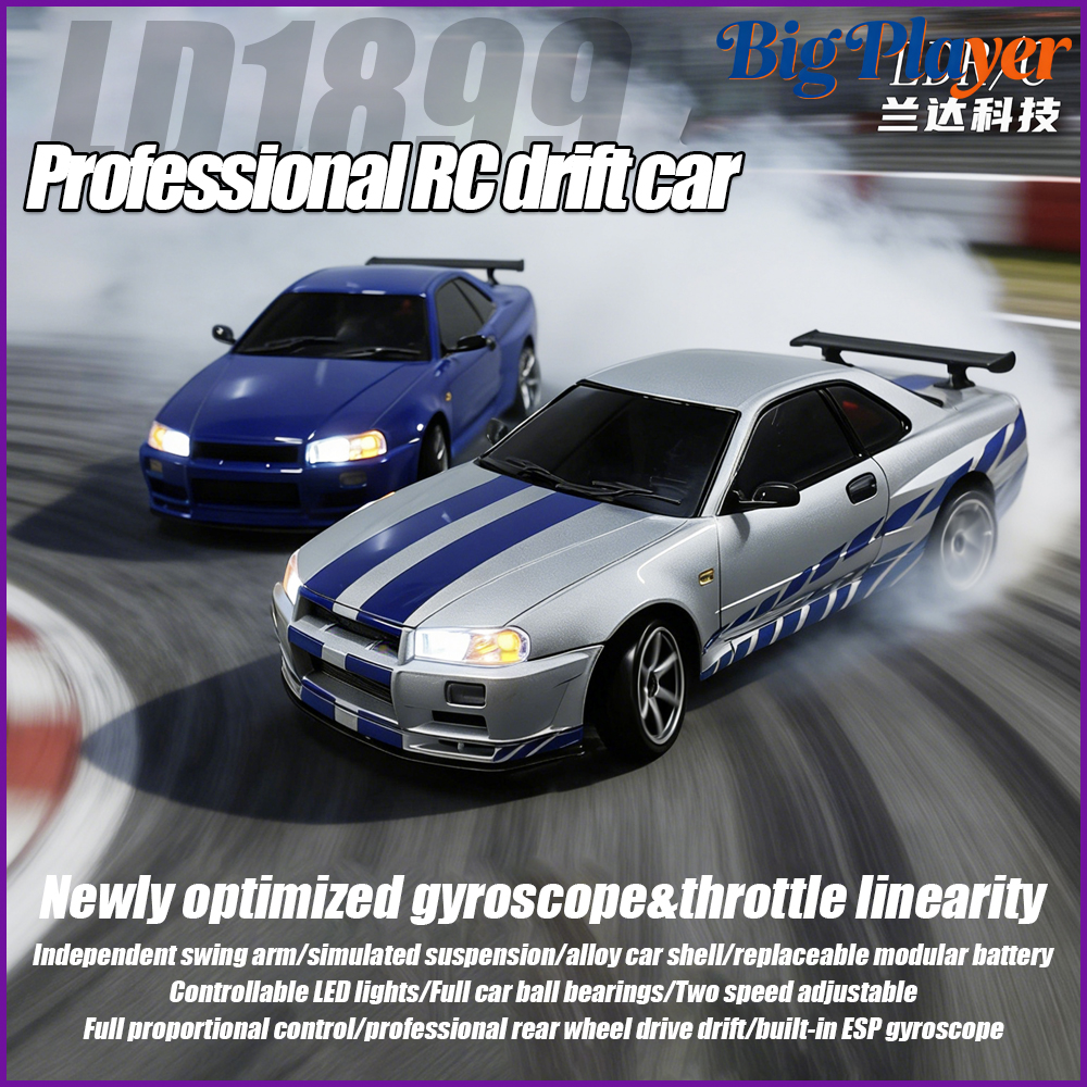 new LDRC LD1899 1/18 GTR R34 R - Rc Drift Car Kit ulasan dan harga
