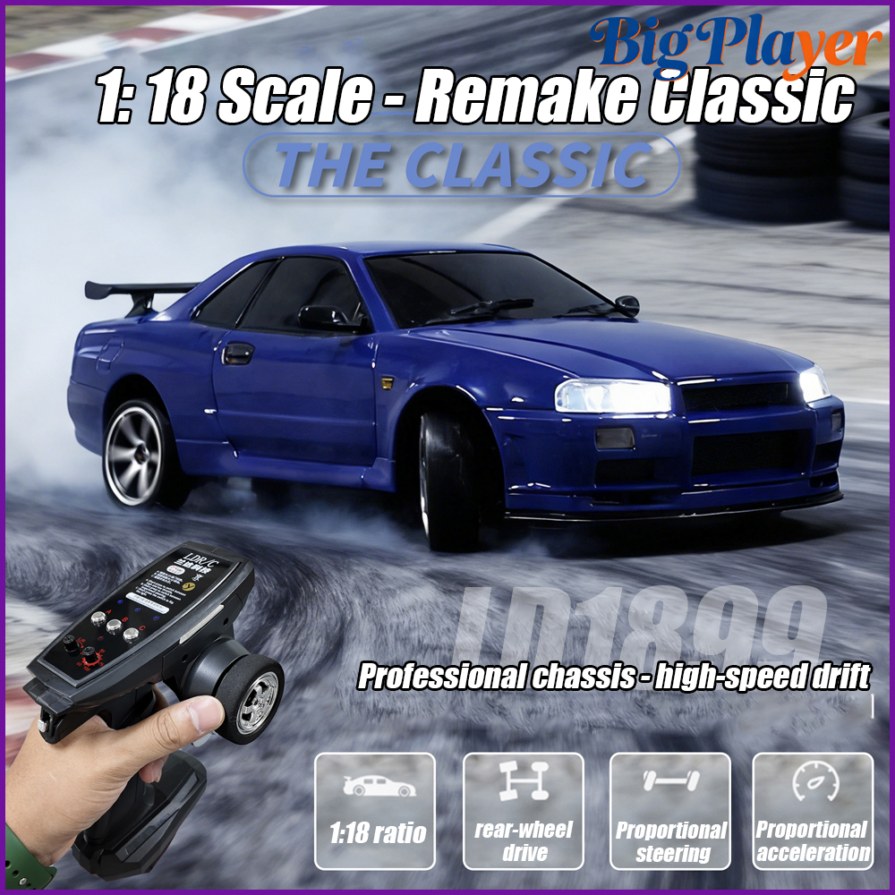 new LDRC LD1899 1/18 GTR R34 R - Rc Drift Car Kit ulasan dan harga