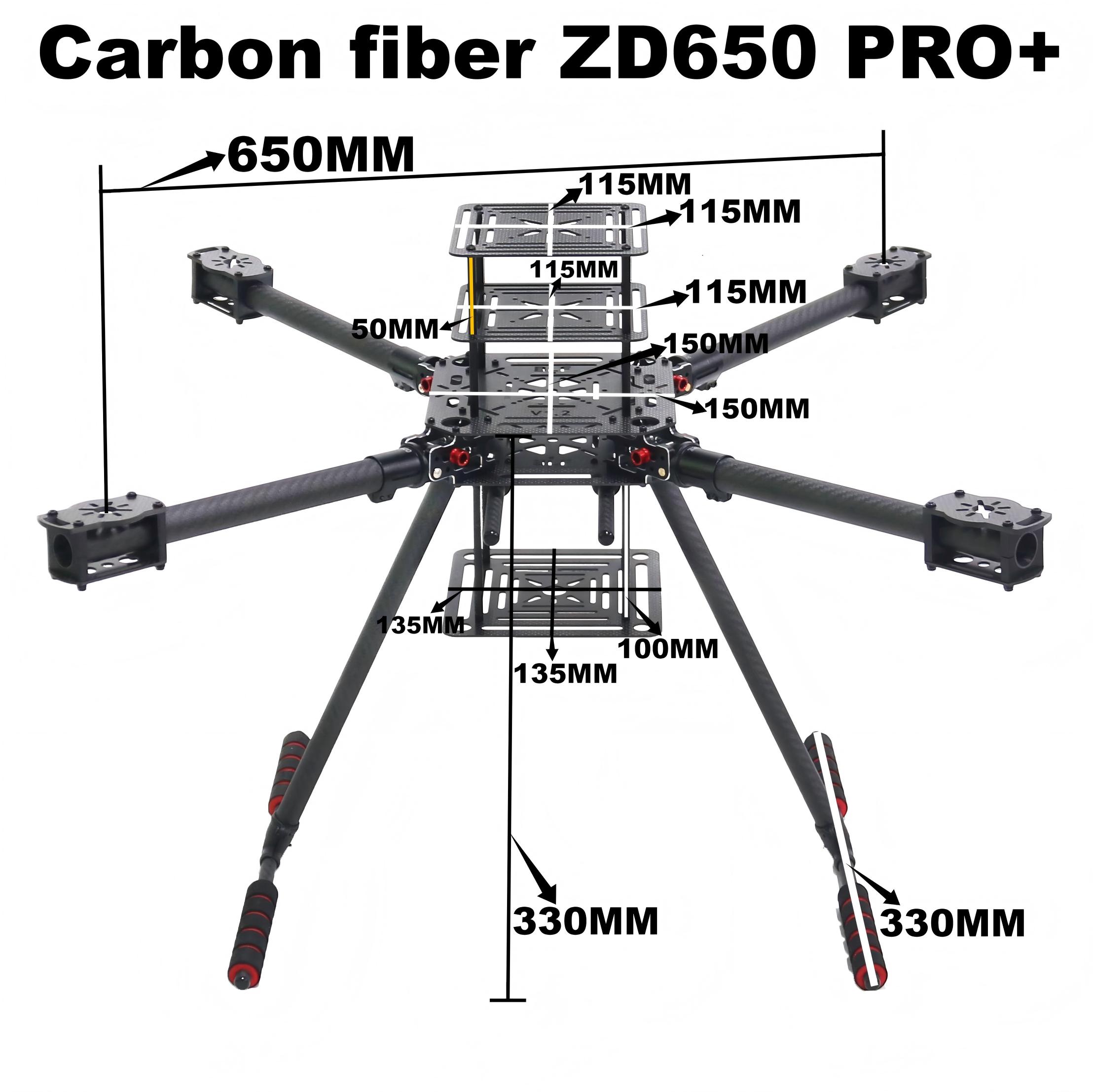 RCtoSky ZD650 PRO+ 650mm Ardup - Heavy Lift Drone Frame ulasan dan harga