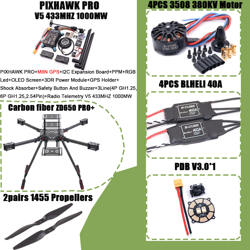RCtoSky ZD650 PRO+ 650mm Ardup - Heavy Lift Drone Frame ulasan dan harga