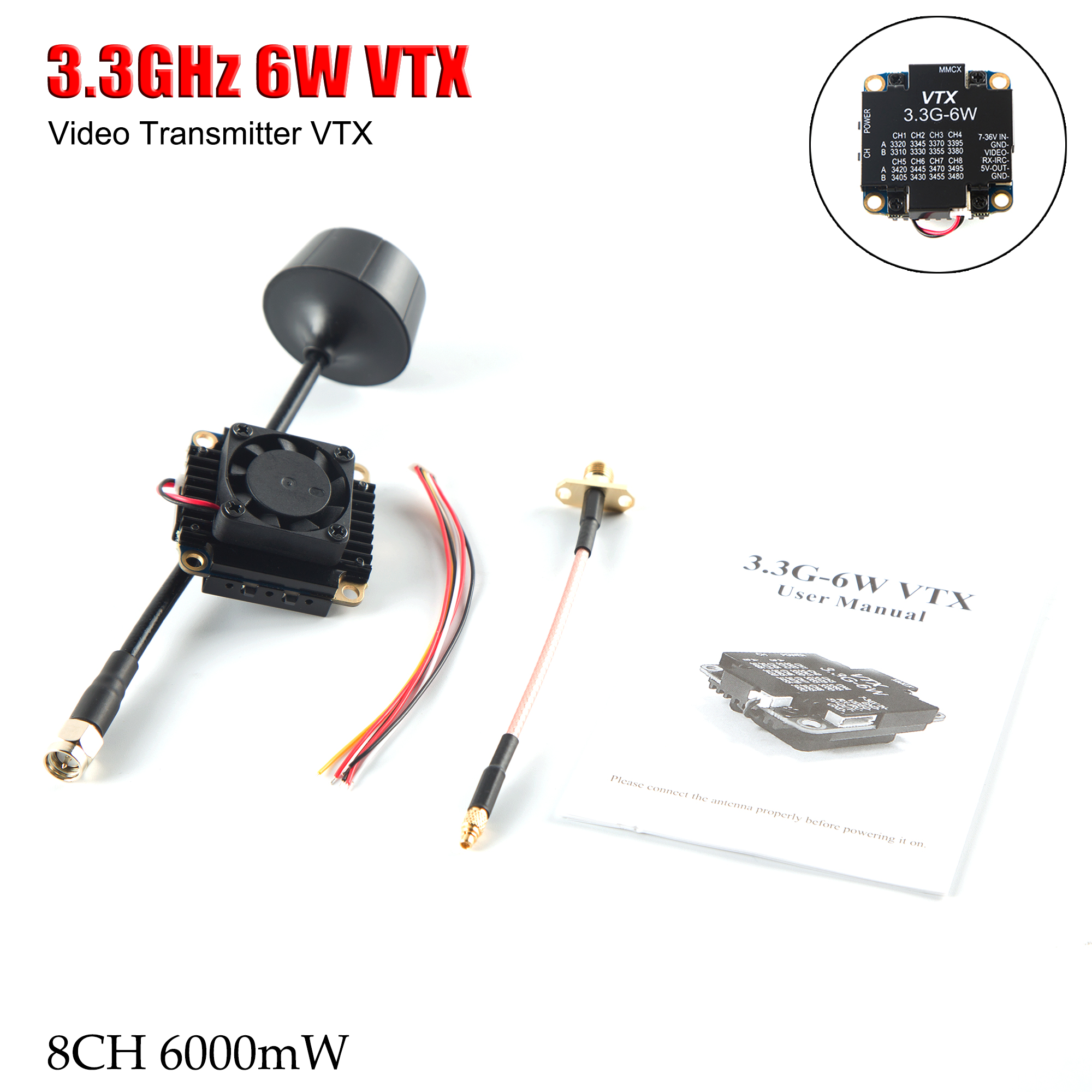 FPV Video Transmitter 3.3G 6W  - - Remote Control (Rc) Drone ulasan dan harga