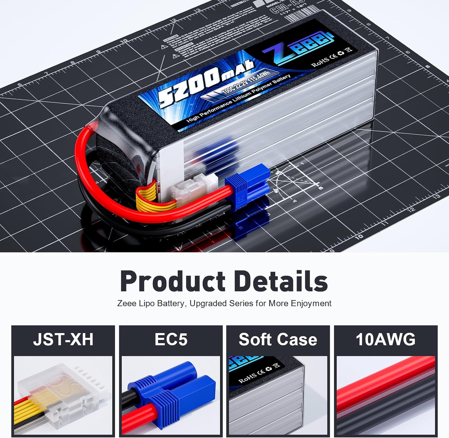 Zeee 6S 5200mAh Lipo Battery 2 - Rc Drift Car Kit ulasan dan harga