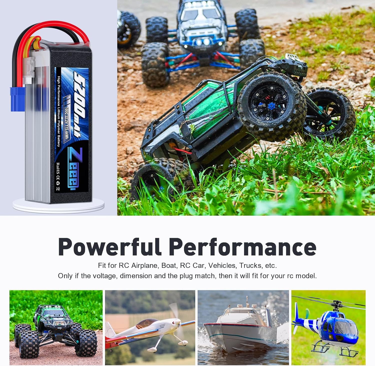 Zeee 6S 5200mAh Lipo Battery 2 - Rc Drift Car Kit ulasan dan harga