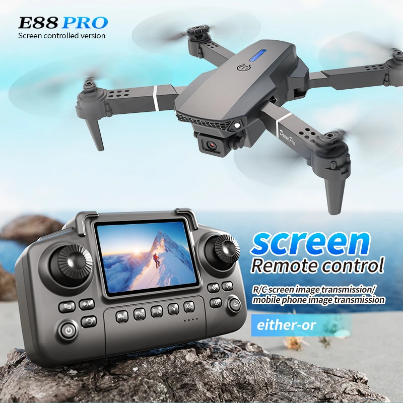 E88 PRO Drone with screen 4K H - Drone Rc E88 Pro ulasan dan harga